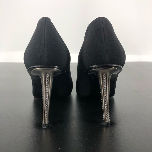 Stuart Weitzman Black Crystal Metal High Heels Pumps with Box - Picture 8 of 16